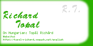 richard topal business card