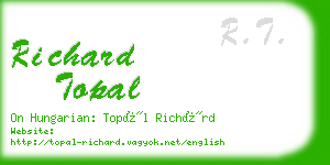 richard topal business card